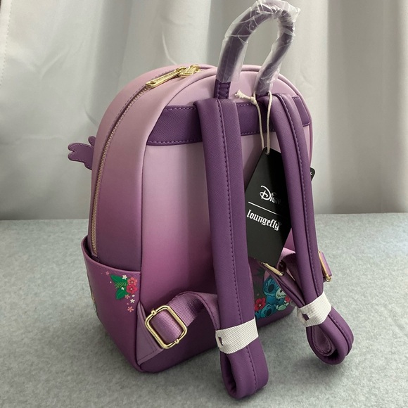 Loungefly Pink and Blue Stitch Backpack - Picture 2 of 5